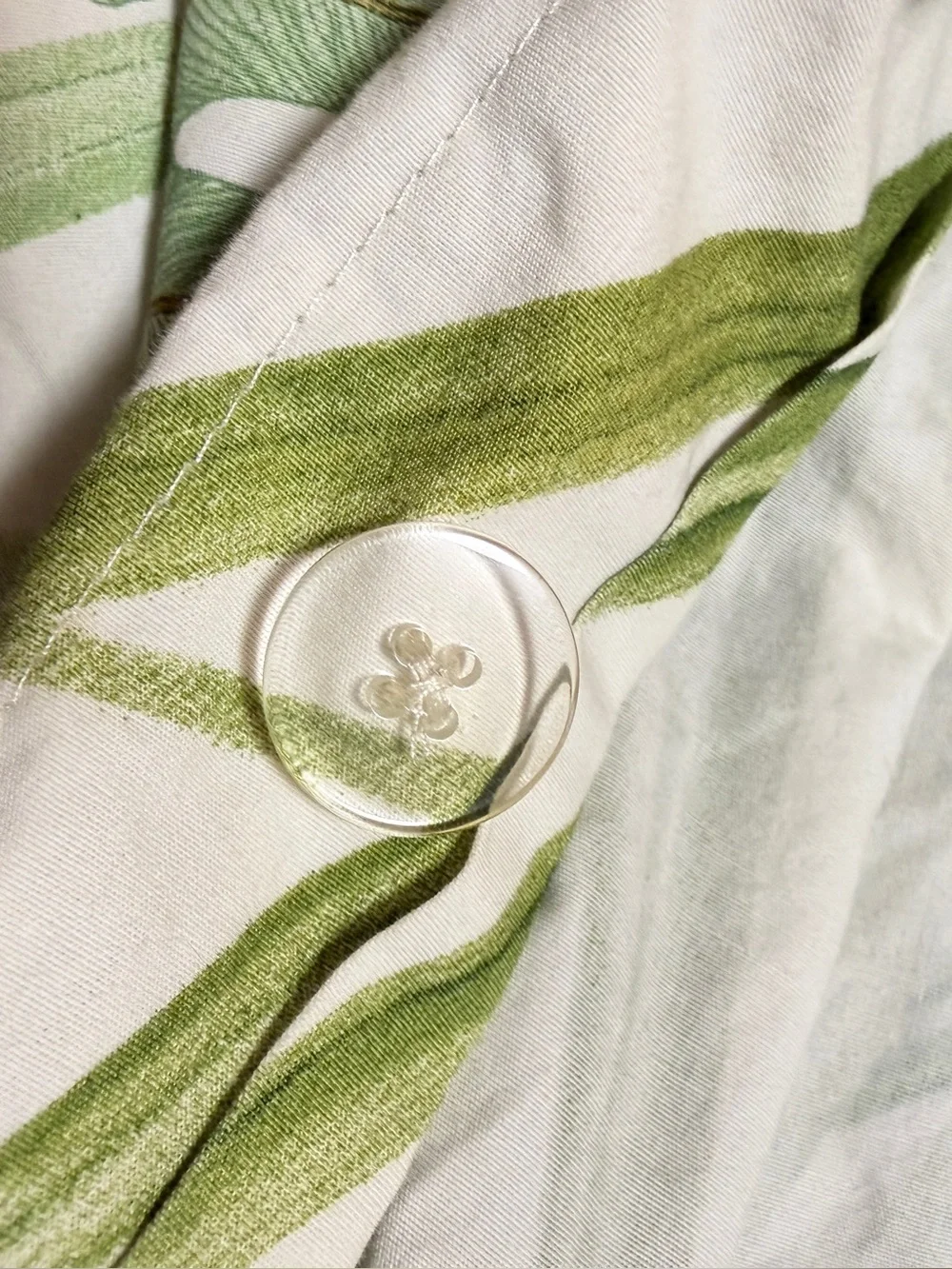 Pottery Barn Palm Duvet Cover & Sham Set Full Queen Organic Cotton Tropical Gree